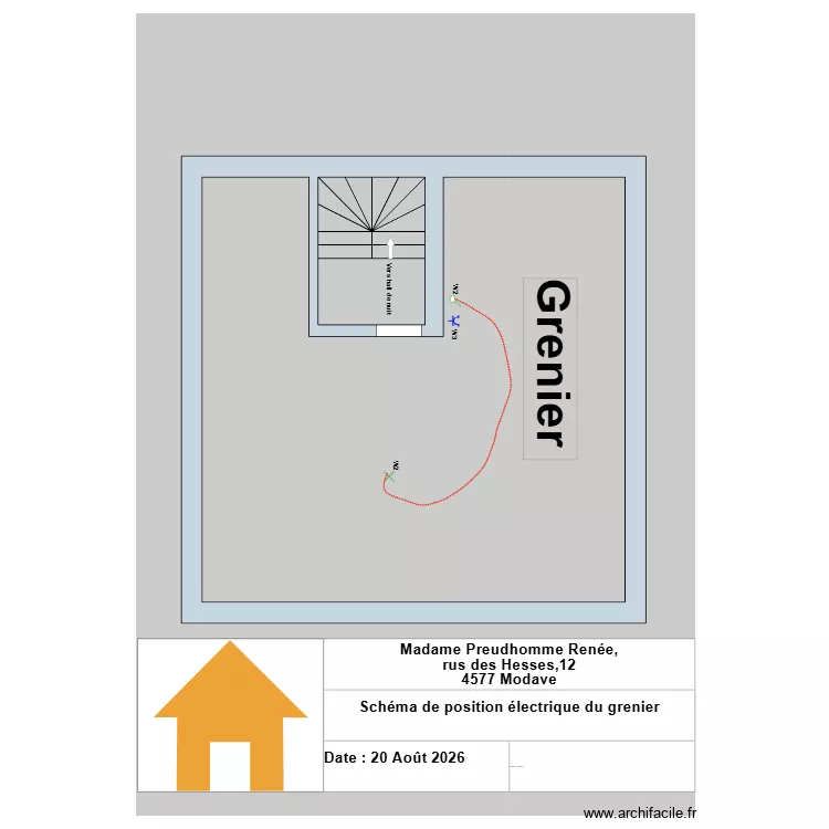 Schéma de position du Grenier. Plan de Schéma de position du Grenier. Plan de