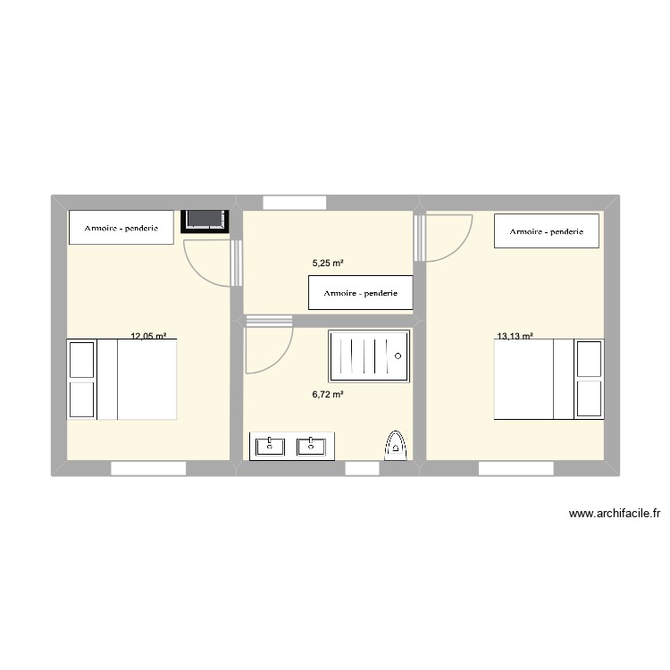 etage. Plan de 0 pièce et 0 m2