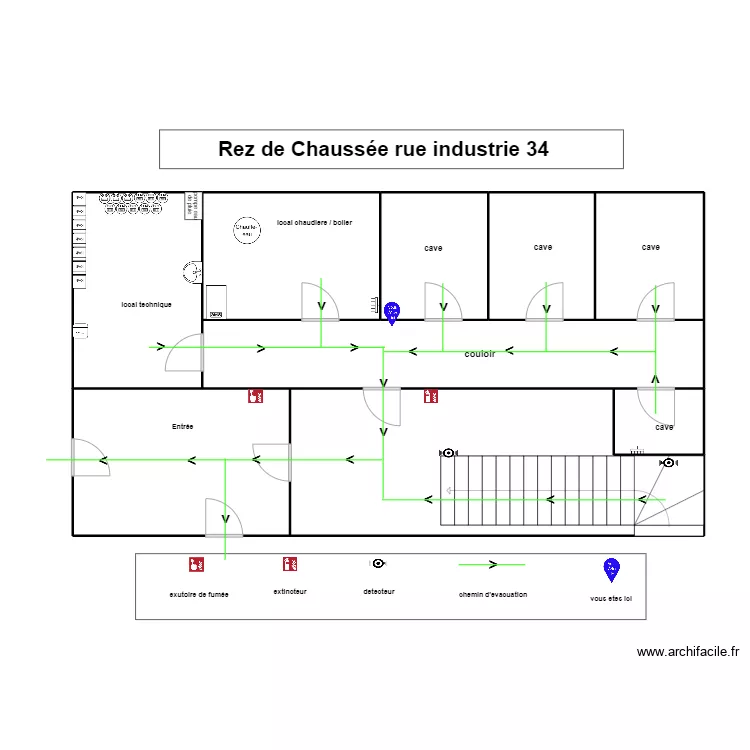 industrie 34 rez de chaussee. Plan de 