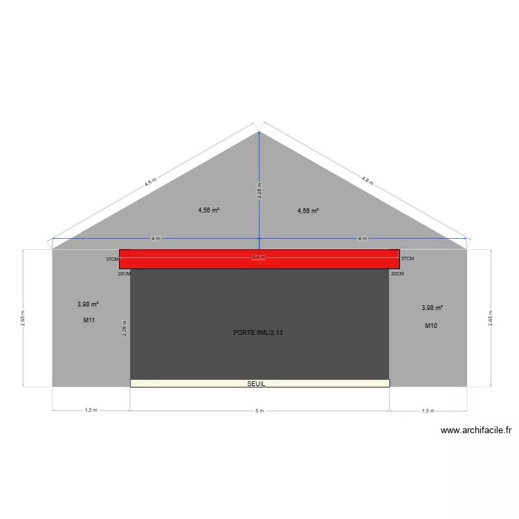 Garage pignon 2. Plan de 