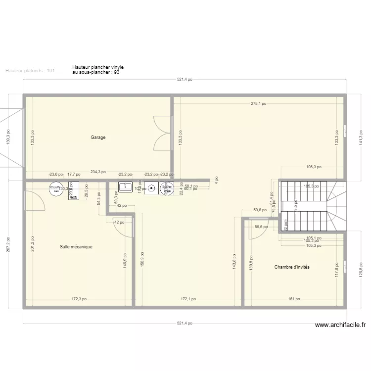 3700 Hochelaga RDC. Plan de 