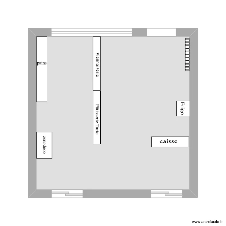 magasin. Plan de 1 et 23 m² magasin. Plan de 1 et 23 m²