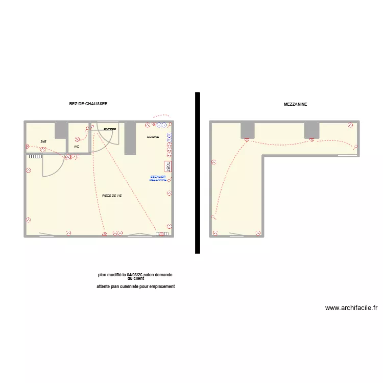 LAMOULLER (ISMAEL). Plan de 8 pièces et 40 m²