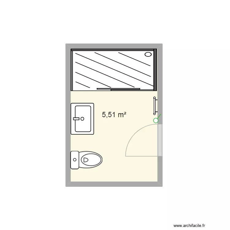 douche simple. Plan de 1 et 6 m² douche simple. Plan de 1 et 6 m²
