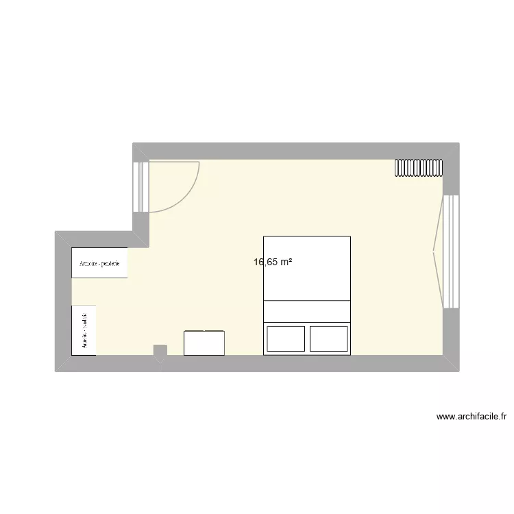 chambre. Plan de 1 et 17 m² chambre. Plan de 1 et 17 m²