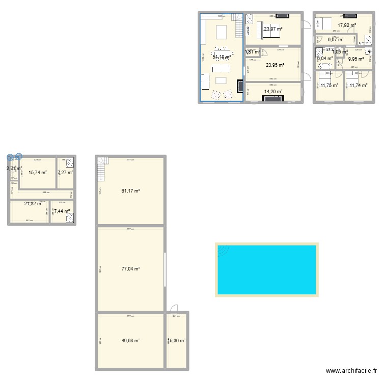 SAINT MO_VEC. Plan de 21 pièces et 438 m2