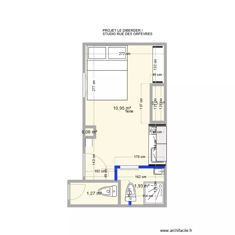 le diberder studio. Plan de le diberder studio. Plan de