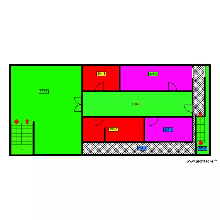 plan2. Plan de 8  et 164 m²