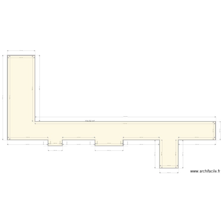 terrasse. Plan de 1 pièce et 115 m2