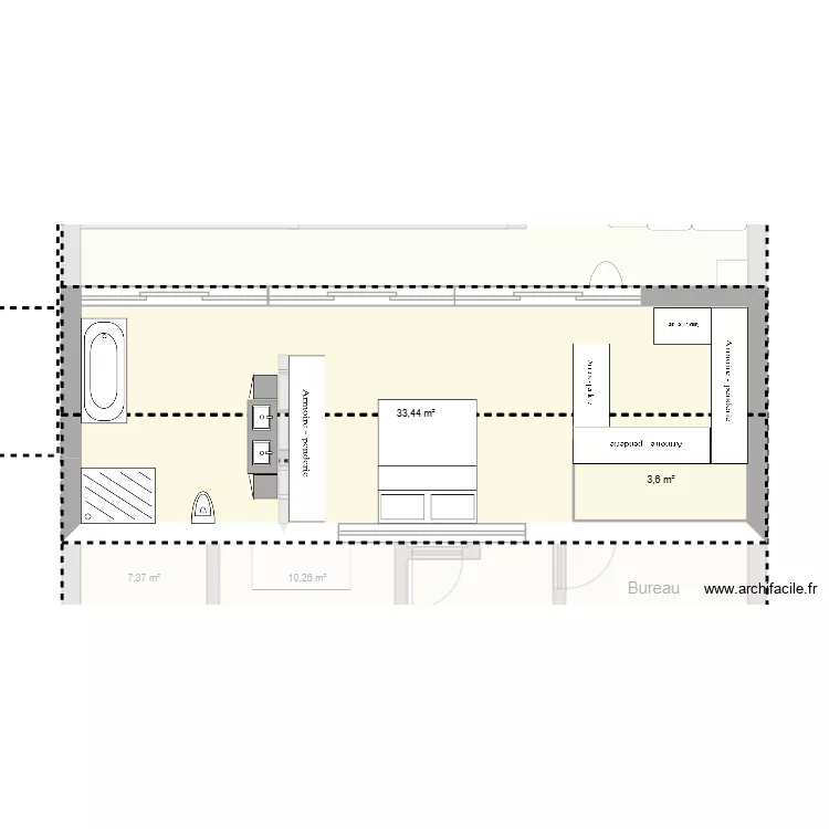 home 1. Plan de 8  et 143 m²