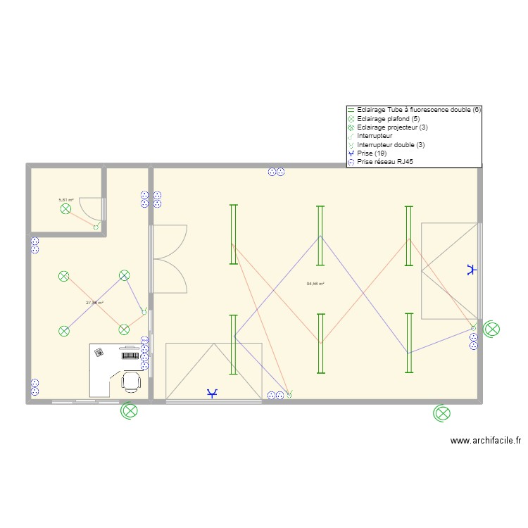 Depot Zoki. Plan de 3 pièces et 128 m2