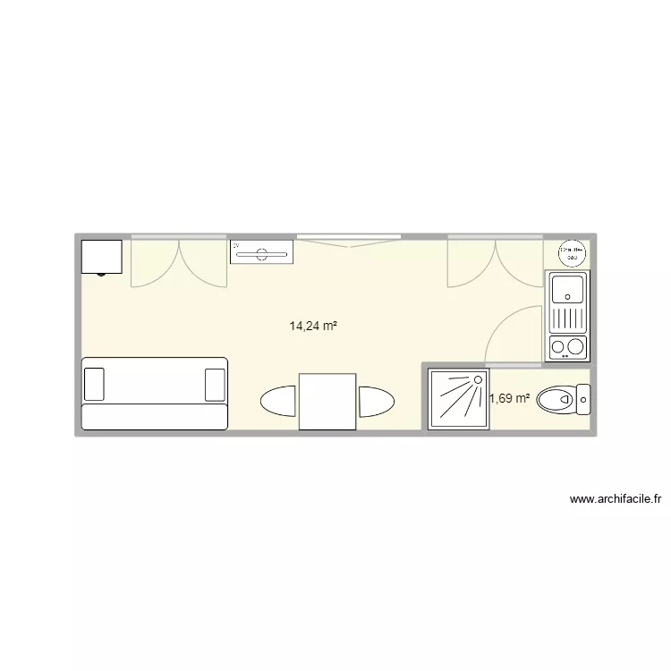 studio seyne. Plan de 