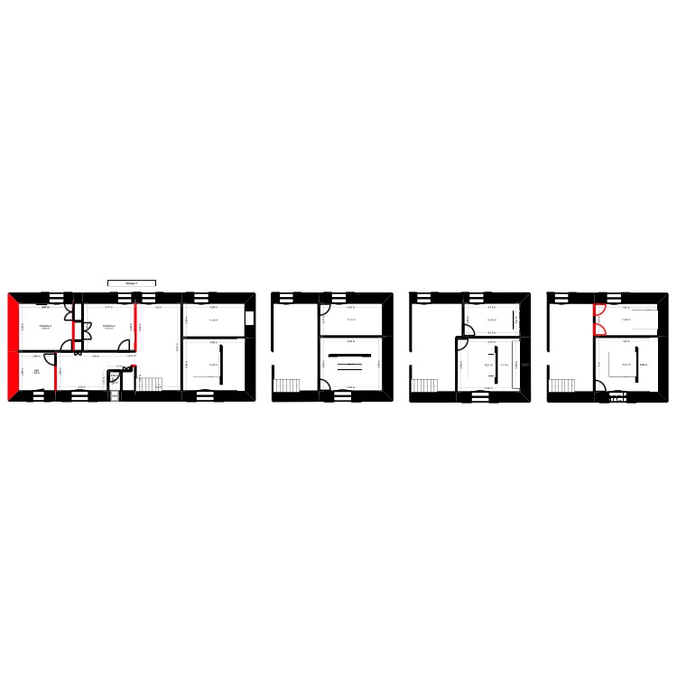 Pré plan RDCV2. Plan de 17 pièces et 190 m2