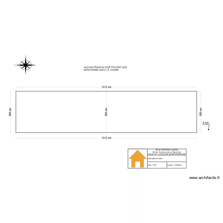 COUPE FACADE SUD - DURAND. Plan de COUPE FACADE SUD - DURAND. Plan de