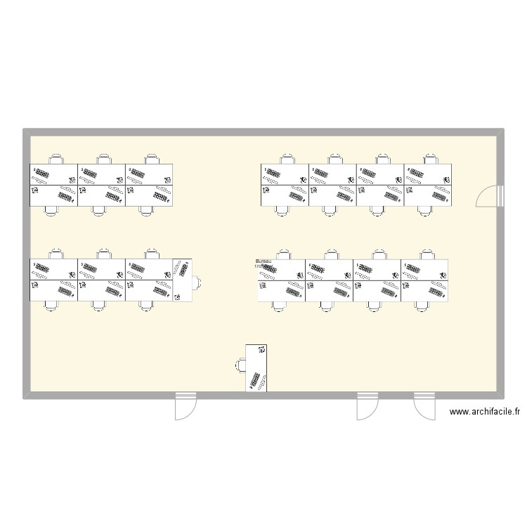 Cnx2. Plan de 1 pièce et 171 m2