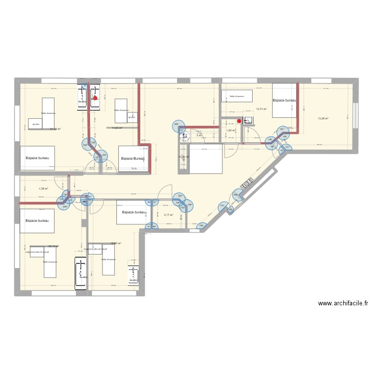 st roch nad. Plan de 11 pièces et 155 m2