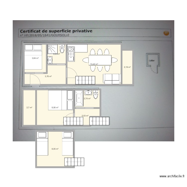 huezalpe. Plan de 0 pièce et 0 m2