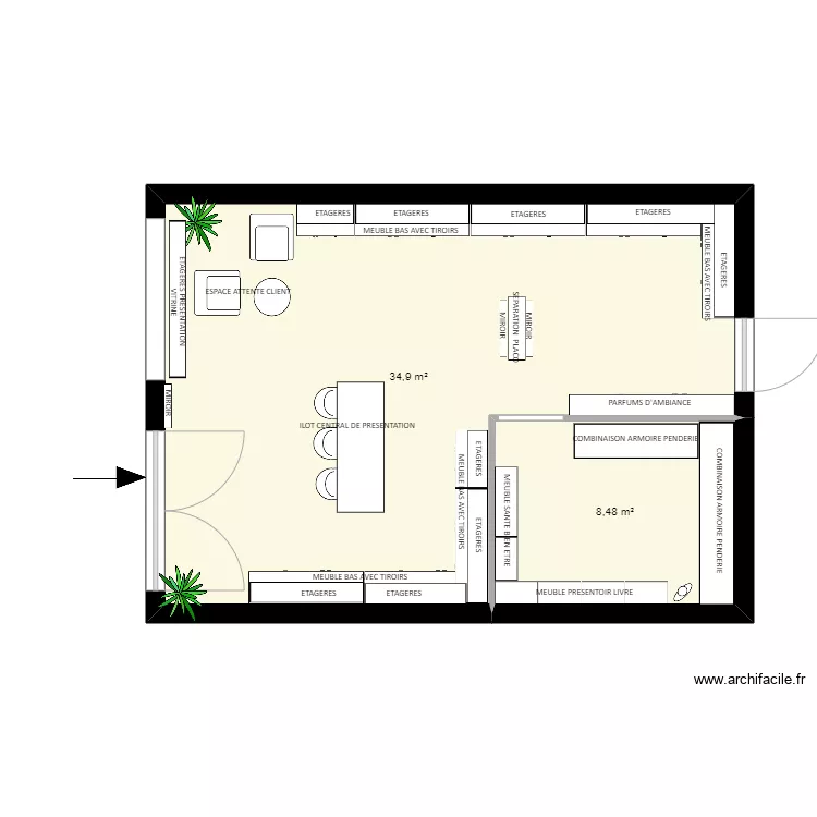 PLAN PARFUMERIE " L'IDEEAL" PROPOSITION 2. Plan de 