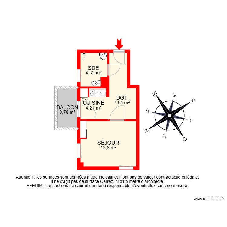 BI24548. Plan de 7 pièces et 45 m2