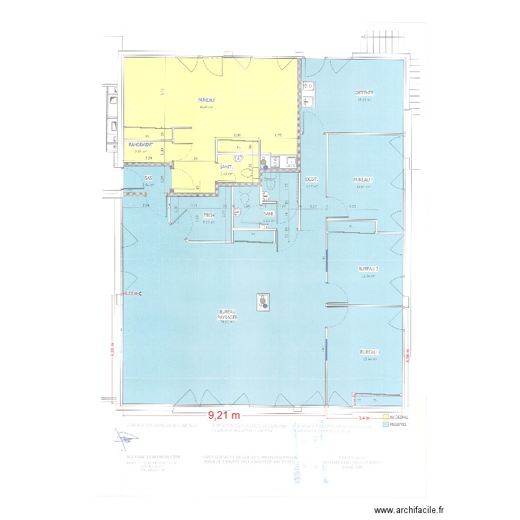 receptel. Plan de 0 pièce et 0 m2