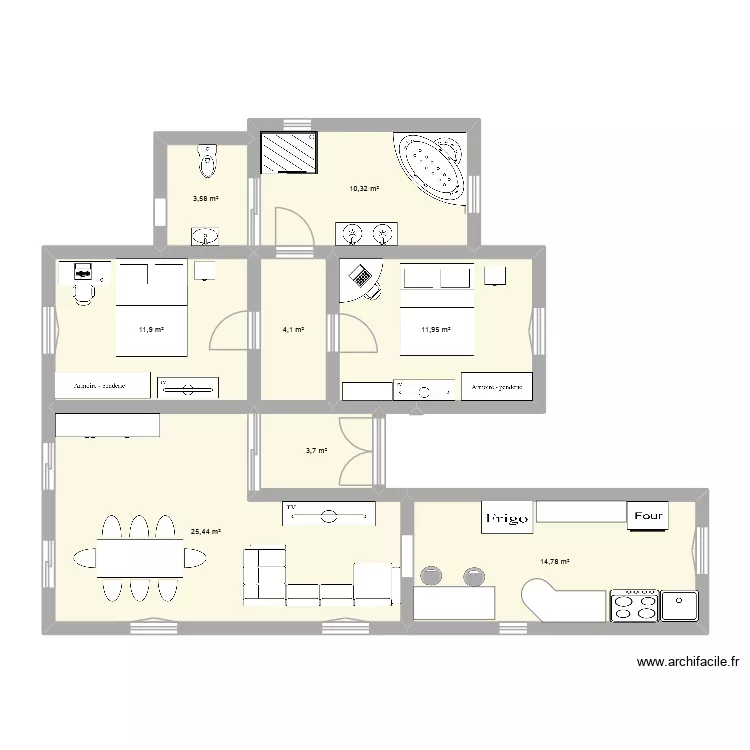devoir dartois plan villa. Plan de 8  et 86 m²