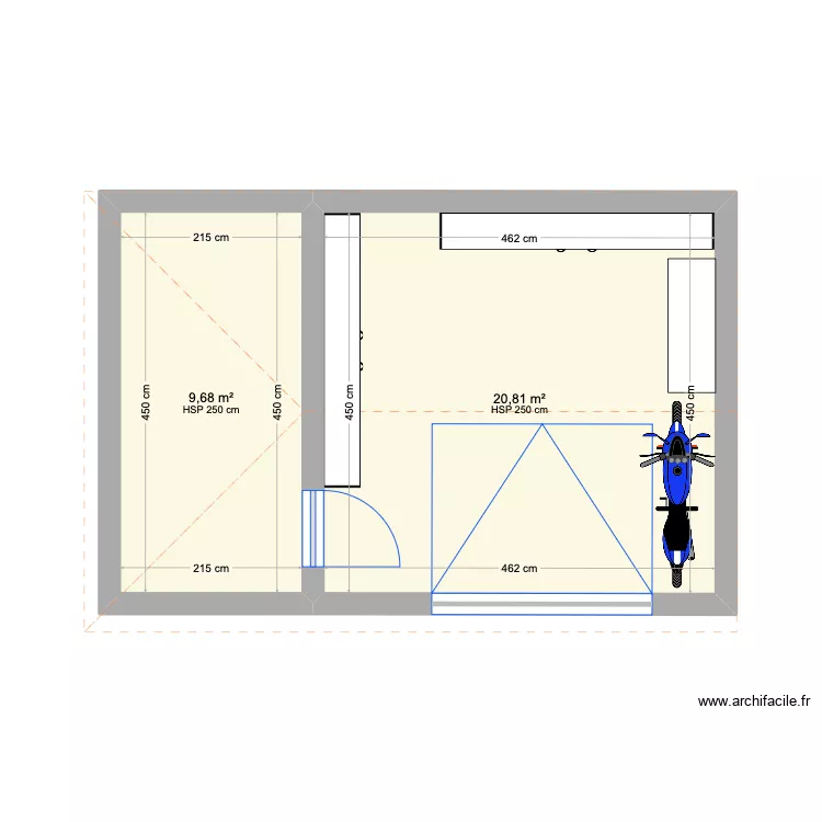 garage. Plan de 