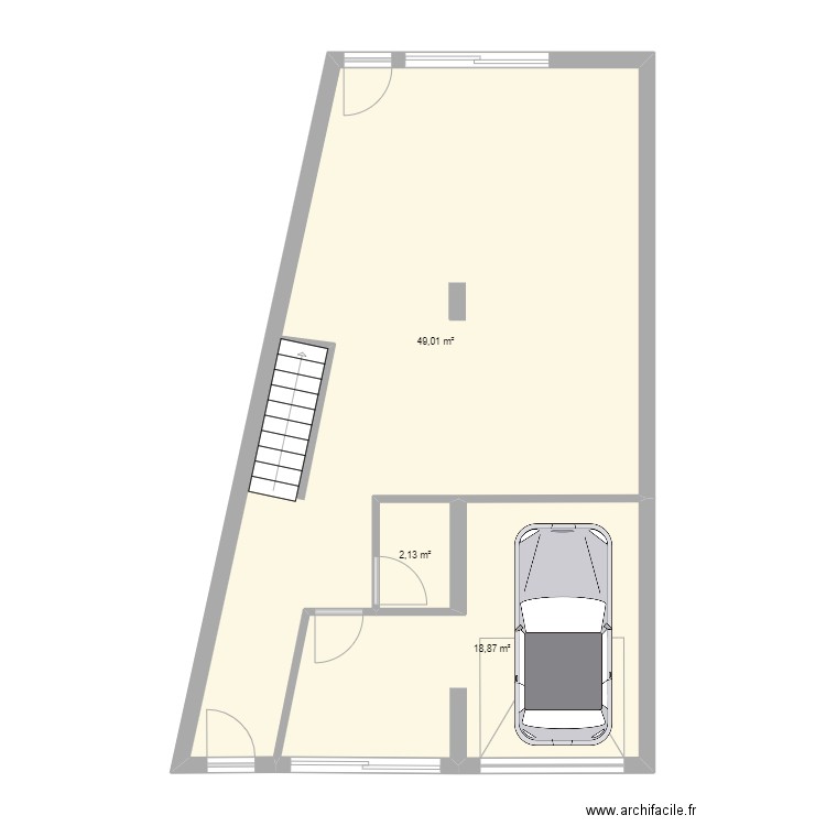 PLAN ARISTIDE. Plan de 3 pièces et 70 m2