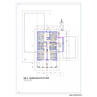 Projet Vivier - Etcheber - plan d'implantation &eacute;lec R+1