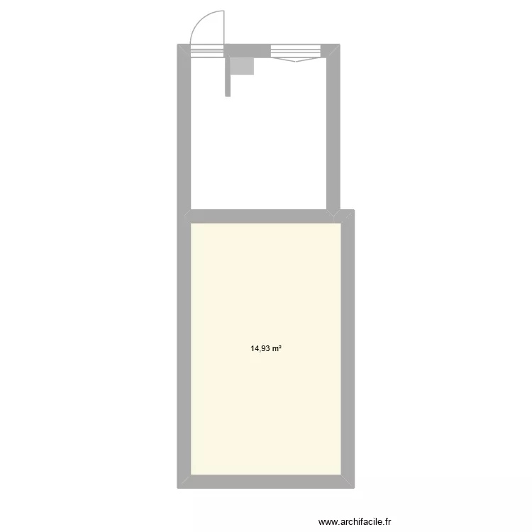 appartement. Plan de 1  et 15 m²