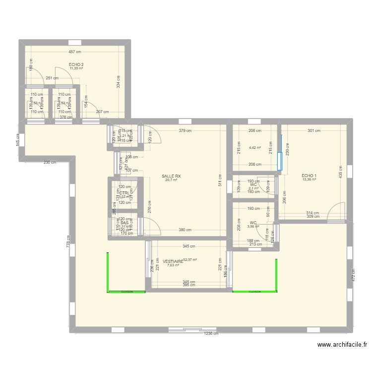 Plan 147,13 m2 sans meuble . Plan de 13 pièces et 123 m2