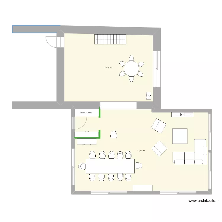 Extension plan vierge. Plan de 
