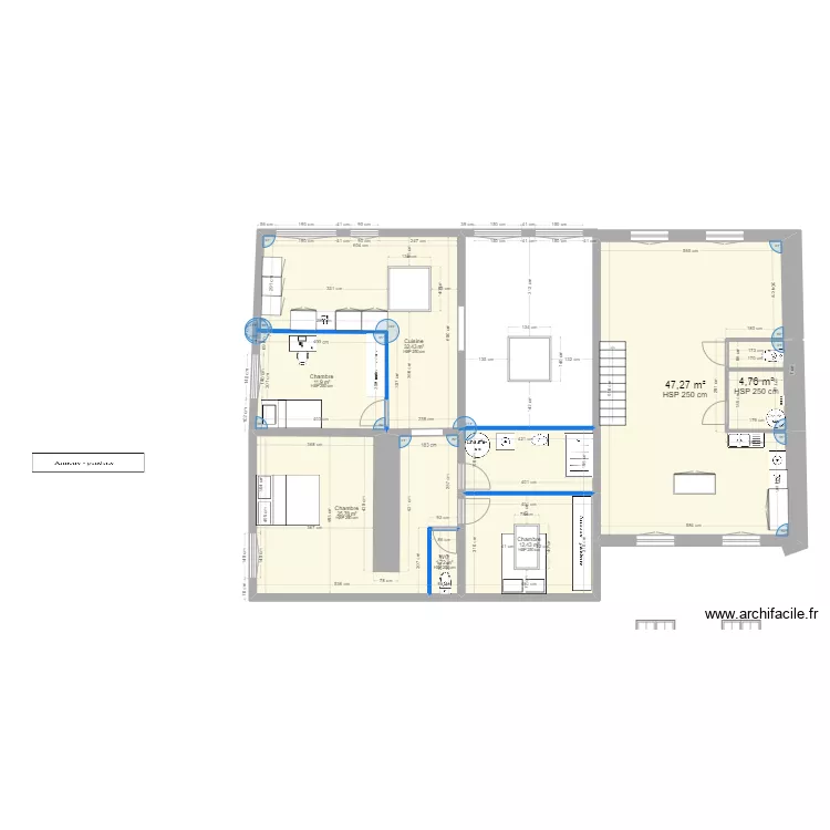 la lande lot 2 T4 RDC. Plan de 