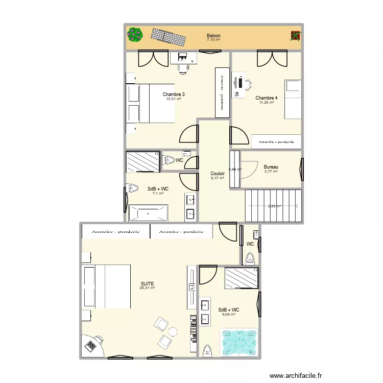 ROUSSE ETAGE FUTUR. Plan de 