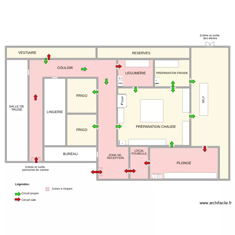 Plan cuisine zannoni. Plan de 14  et 773 m²