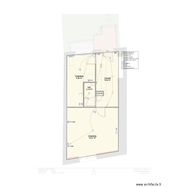 Sarazin_1er. Plan de 5 pièces et 41 m2