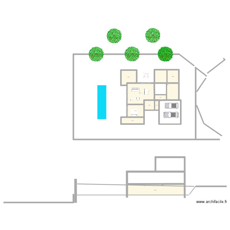 ba2. Plan de 11 pièces et 162 m2
