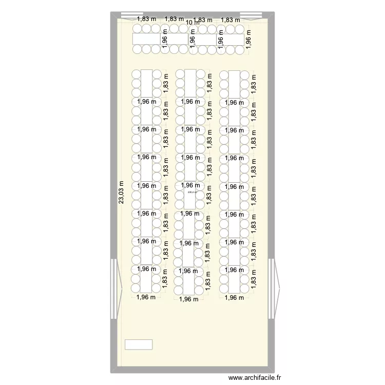 PLAN DE SALLE. Plan de 1  et 230 m²