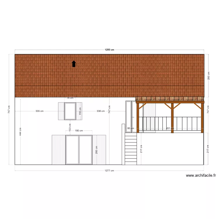 FACADE SUD PROJET. Plan de 