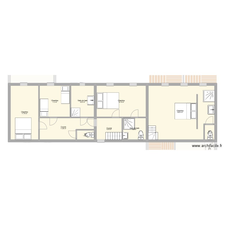 Rezay - CDH. Plan de 23 pièces et 273 m2