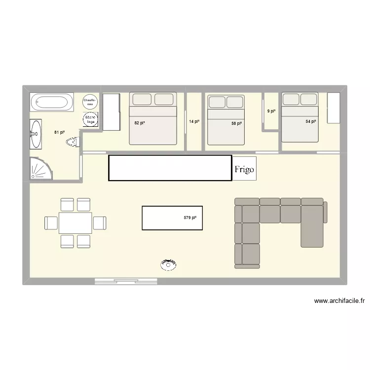 Chalet3. Plan de 7 et 81 m² Chalet3. Plan de 7 et 81 m²