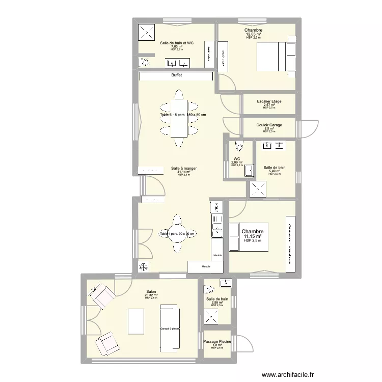 PLAN MAISON ACTUELLE PETIT HAMEAU BIS 1. Plan de 11 pièces et 110 m² PLAN MAISON ACTUELLE PETIT HAMEAU BIS 1. Plan de 11 pièces et 110 m²