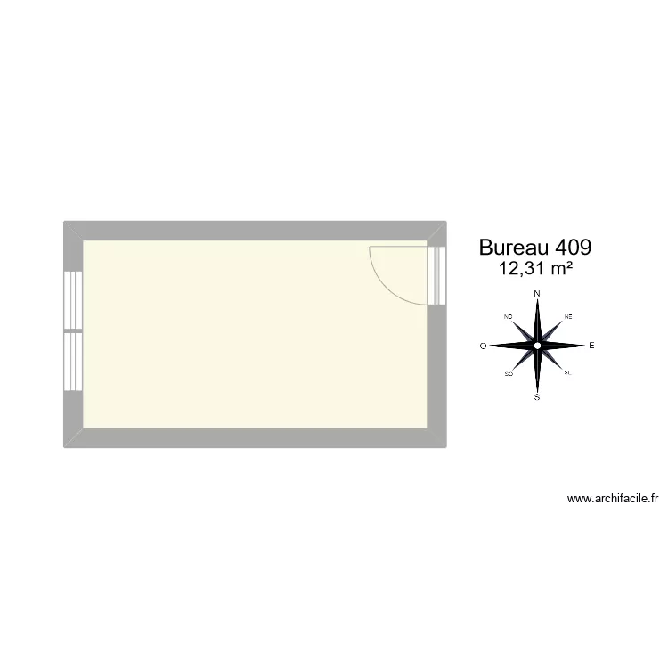 Bureau R 409. Plan de 