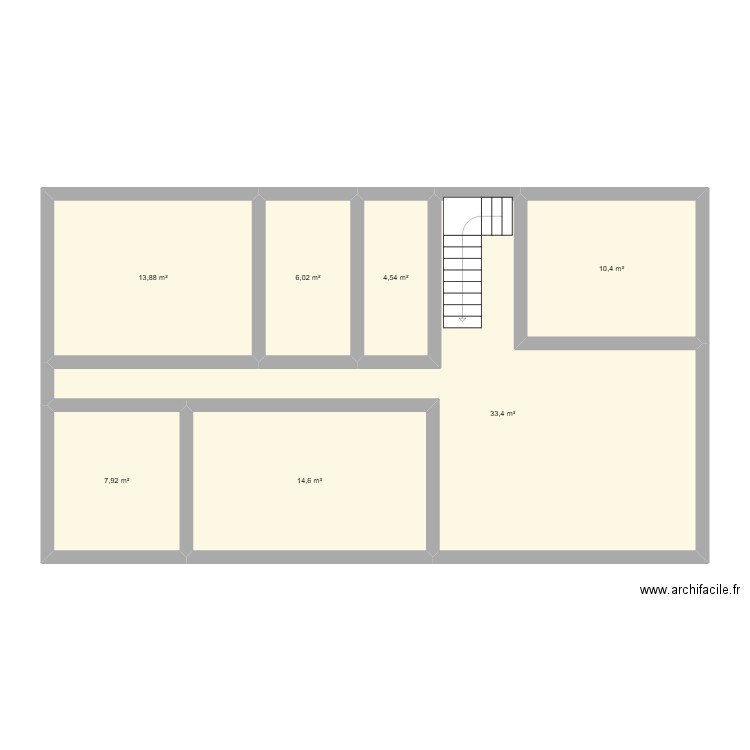 CUISINE ANNIE. Plan de 7 pièces et 91 m2