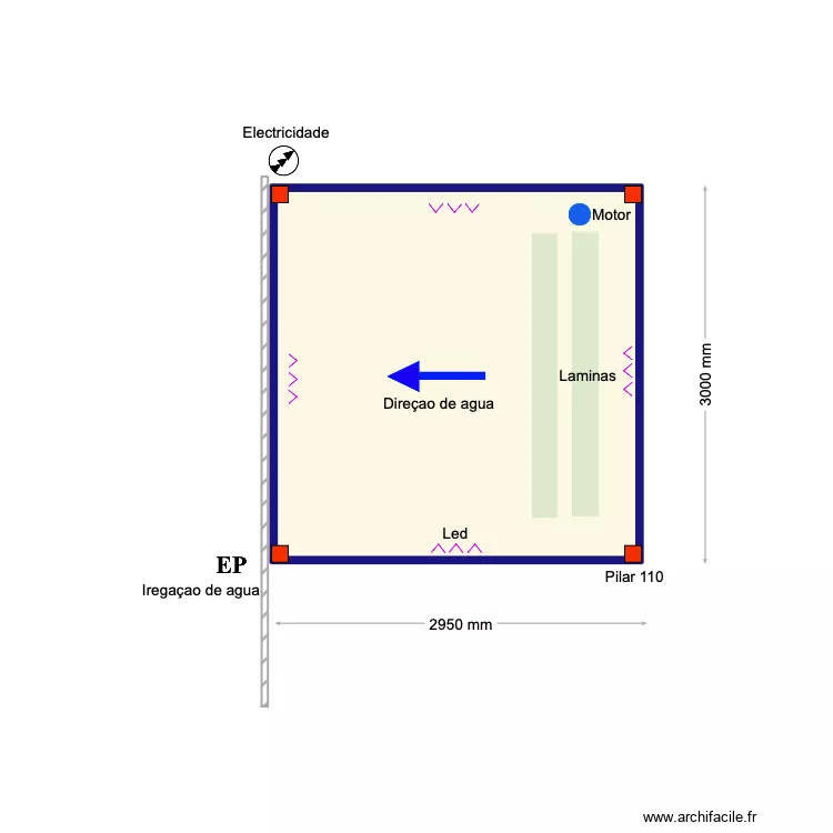 Capitaz. Plan de 1  et 8 m²