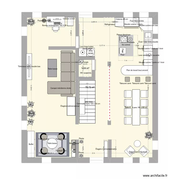 MODULE 4 final. Plan de 2  et 80 m²