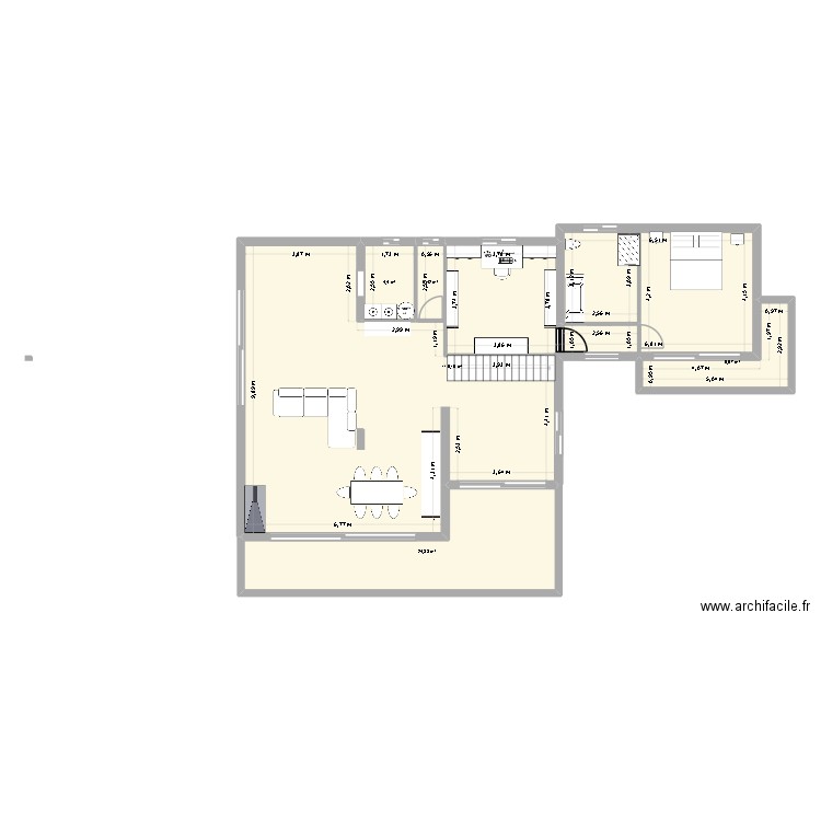 les issambres. Plan de 5 pièces et 155 m2