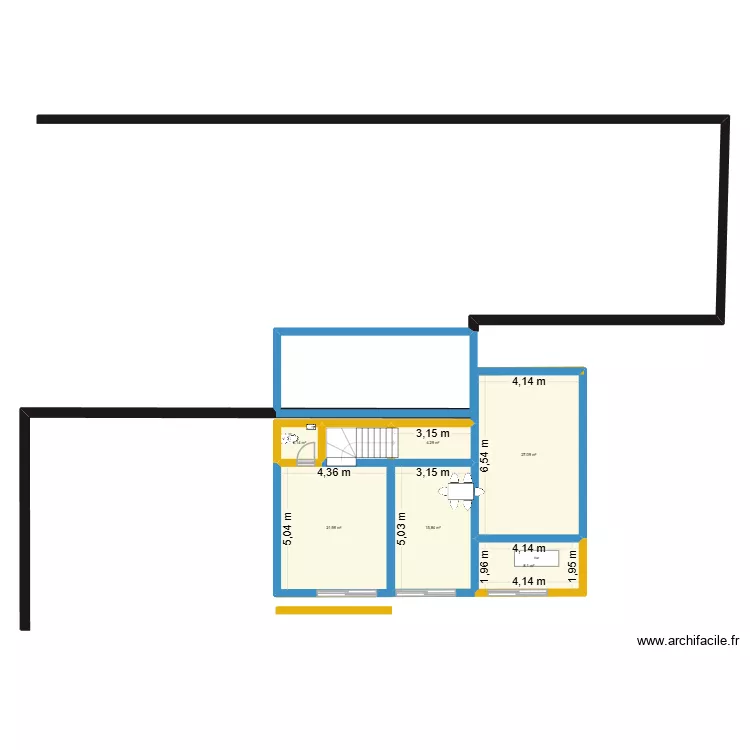 PlanB+1. Plan de 6  et 79 m²