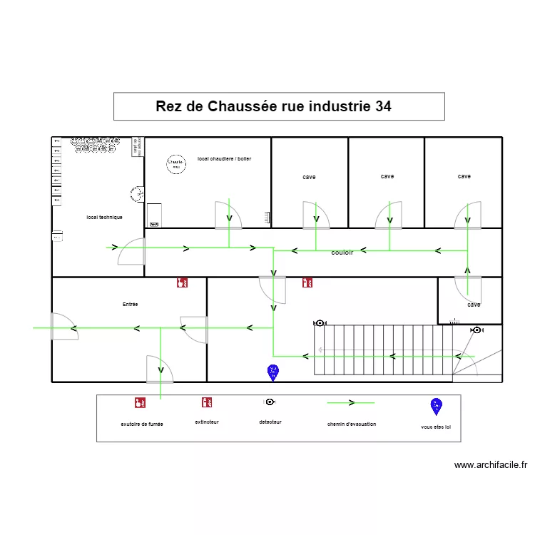 industrie 34 rez de chausse b. Plan de 