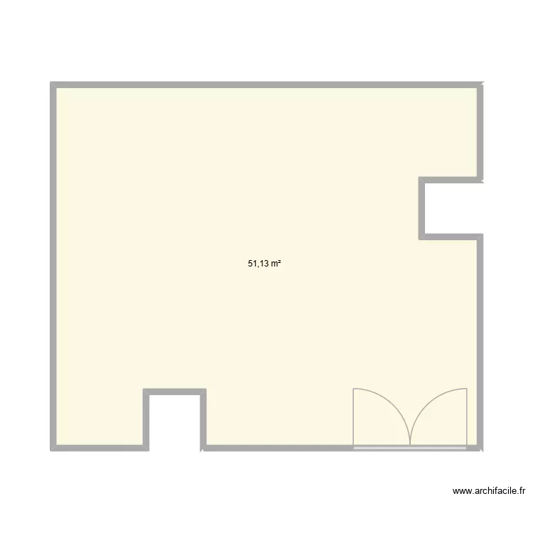 labo csa. Plan de 1 Pièce et 51 m²