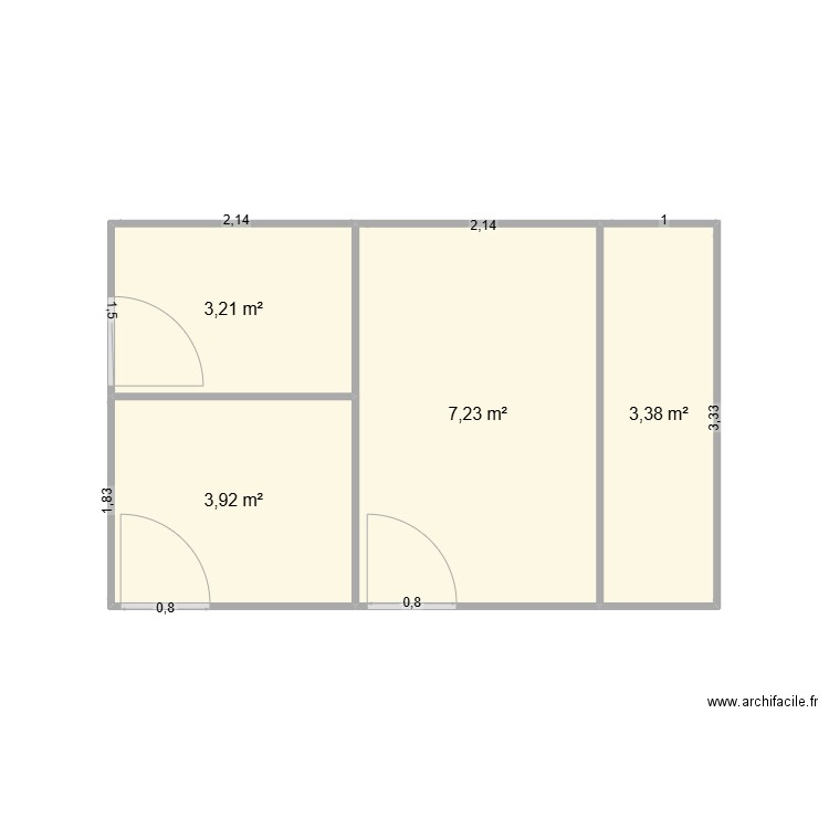 STILL ROUEN. Plan de 4 pièces et 18 m2